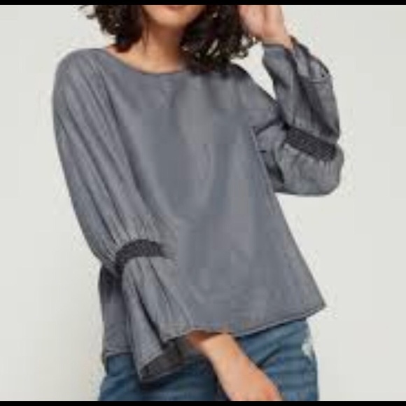 GAP Tops - Gap bell-sleeve chambray denim top-BOGO $8 SALE